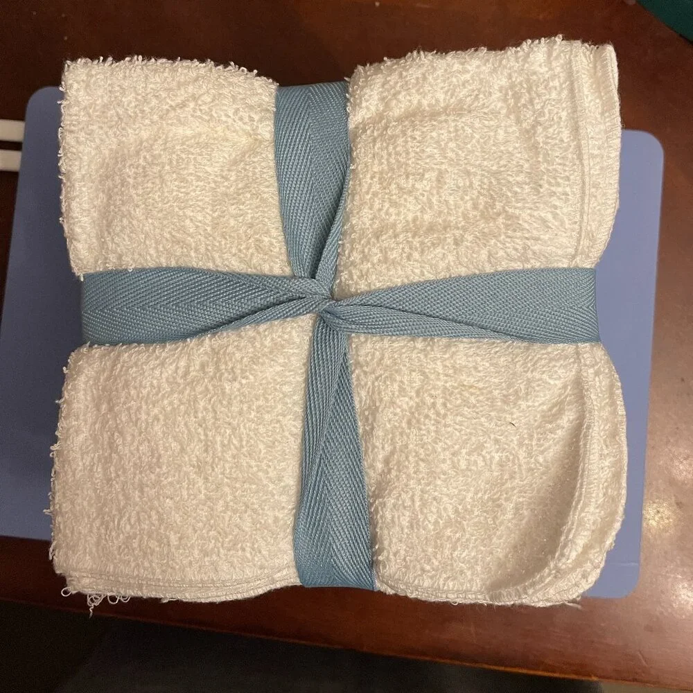 12 pk White Wash Cloths